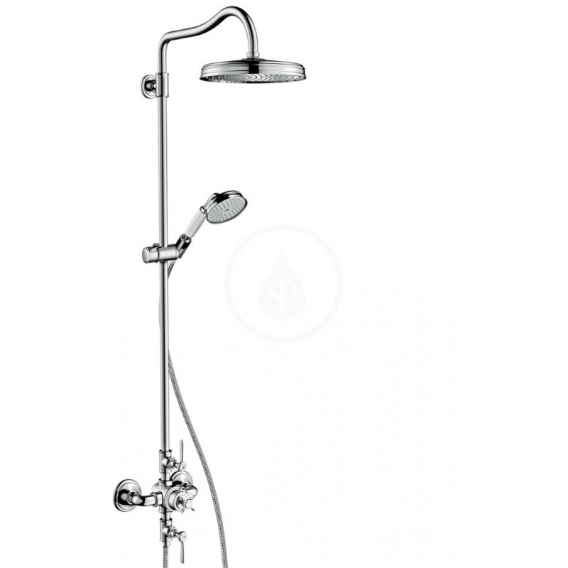 AXOR - Montreux Showerpipe s termostatickou bateriou a hornou sprchou 1jet, chrom 16572000