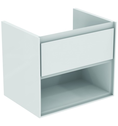 IDEAL STANDARD - Connect Air Skříňka pod umyvadlo 60 cm, 517 x 600 x 440 mm, 1 zásuvka, lesklý bílý/matný světle šedý lak (E0826