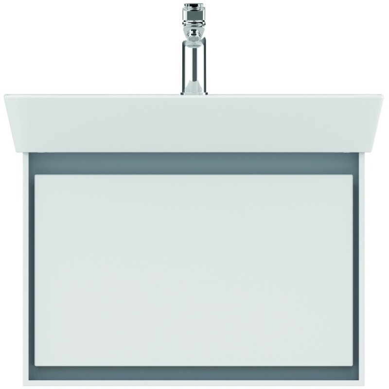 IDEAL STANDARD - Connect Air Skříňka pod umyvadlo CUBE 65 cm, 400 x 585 x 412 mm, lesklý bílý/matný světle šedý lak (E0847KN)