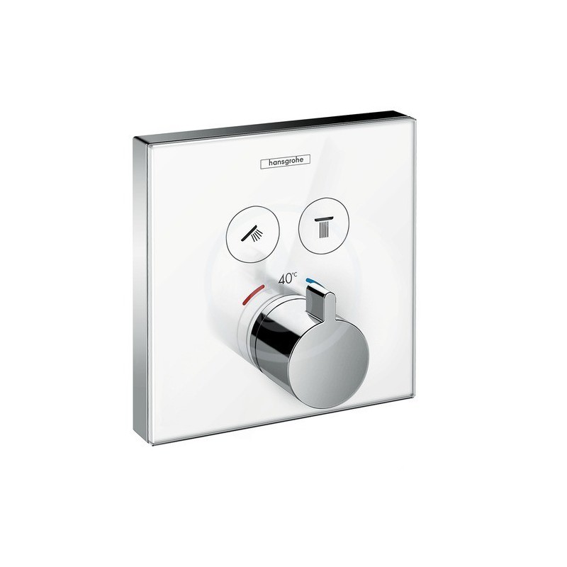 HANSGROHE - Shower Select Glass Termostat pod omítku pro 2 spotřebiče, chrom (15738400)