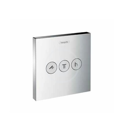 HANSGROHE - Shower Select Uzatvárací a prepínací ventil pre 3 spotrebiče, chróm (15764000)
