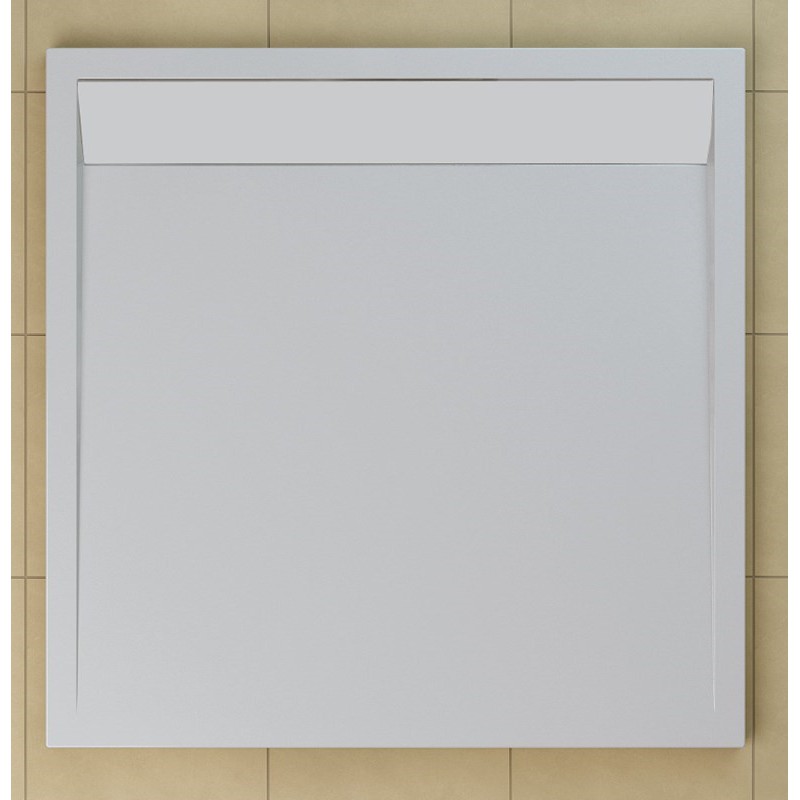 SanSwiss ILA sprchová vanička,čtverec 80x80x3 cm, bílá-kryt bílý, 800//30 WIQ0800404