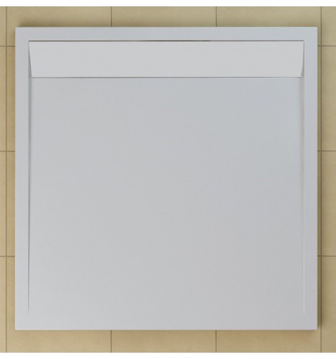 SanSwiss ILA sprchová vanička,čtverec 80x80x3 cm, bílá-kryt bílý, 800//30 WIQ0800404