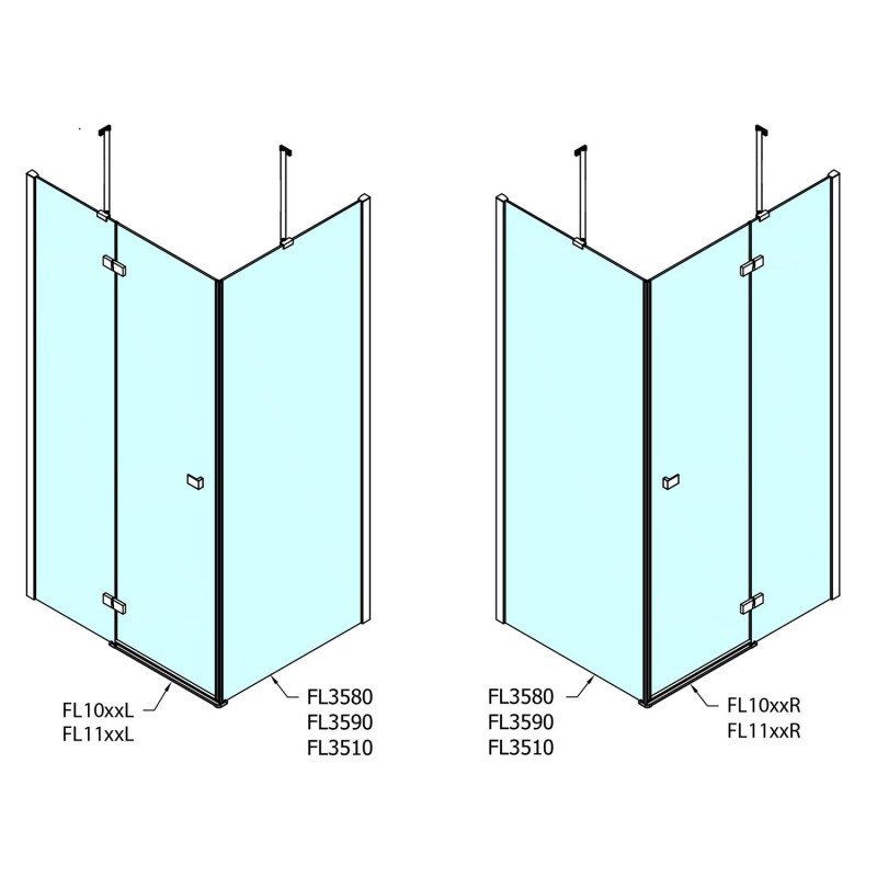 Polysan FORTIS LINE bočná stena, 900mm, číre sklo FL3590