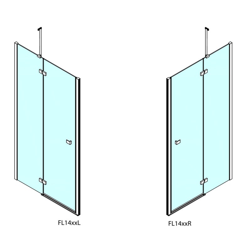 Polysan FORTIS LINE sprchové dvere do niky 800 mm, číre sklo, pravé FL1480R