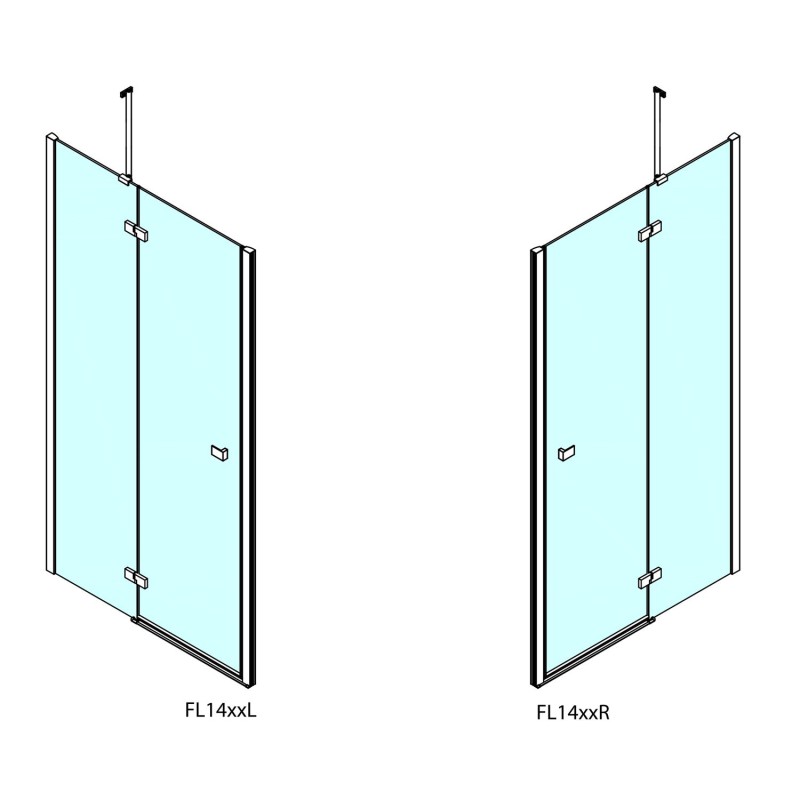 Polysan FORTIS LINE sprchové dvere do niky 900 mm, číre sklo, ľavé FL1490L