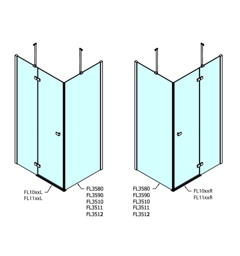 Polysan FORTIS LINE sprchové dvere 1500mm, číre sklo, ľavé FL1115L