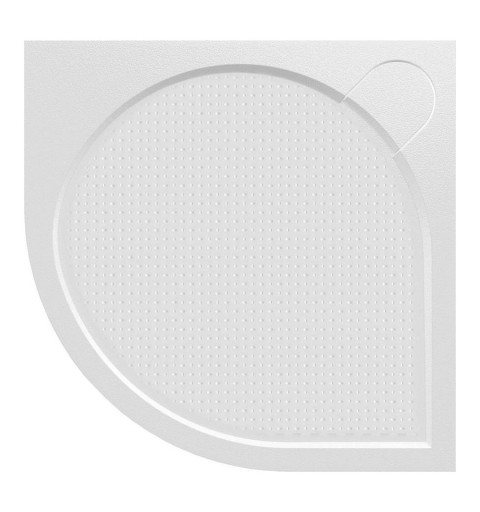 Gelco ARCA sprchová vanička z liateho mramoru, štvrťkruh, 80x80x3 cm, R550 PA558