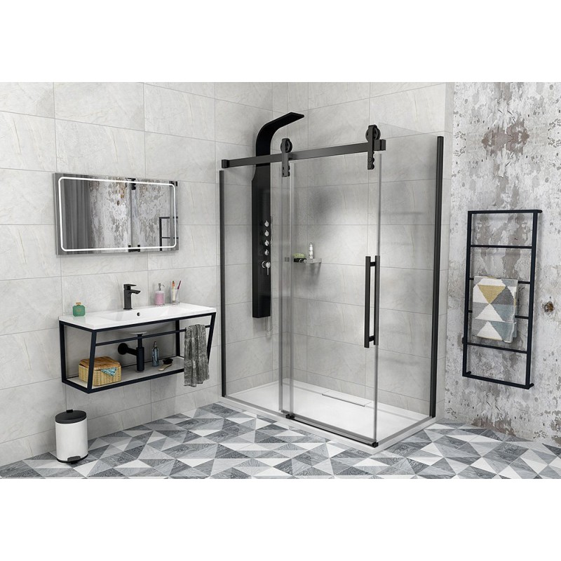 Gelco VOLCANO BLACK sprchové dvere 1600 mm, číre sklo GV1416
