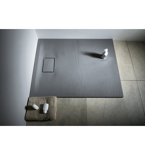 Sapho ACORA sprchová vanička,litý mramor,obdĺžnik 120x80x3,5cm,šedá,dekor kameň AC024