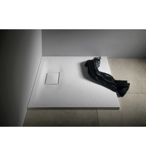 Sapho ACORA sprchová vanička,litaty mramor,štvorec 90x90x3,5cm,biela,dekor kameň AC002