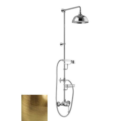 Sapho VIENNA sprchový stĺp s pák. batériou, mydeľnička, v. 1291mm,bronz LO41RM2250BR VO138BR