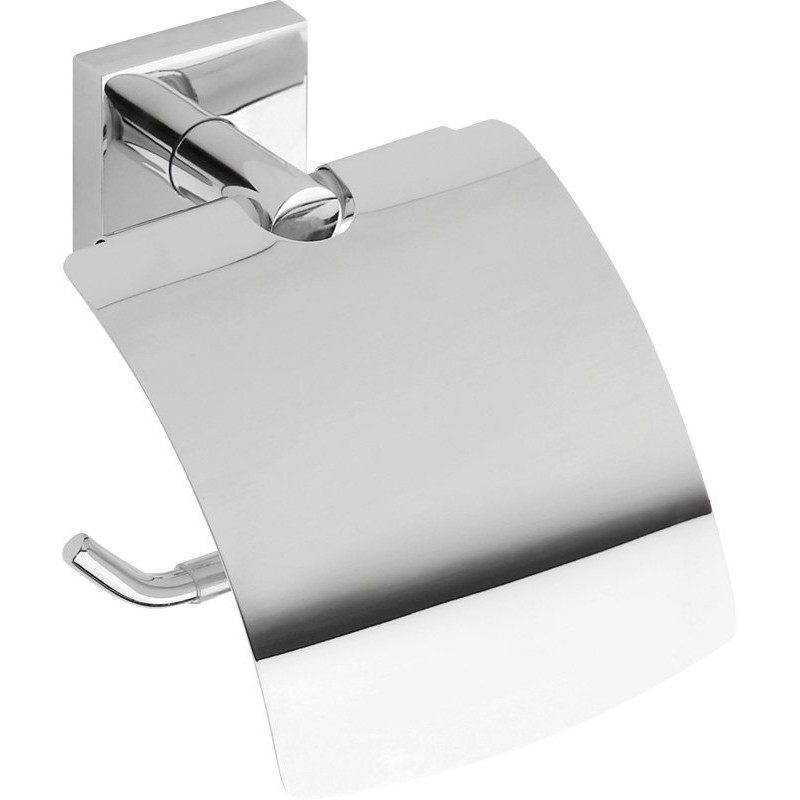 Sapho X-SQUARE držiak toaletného papiera s krytom, chróm 132112012 XQ700
