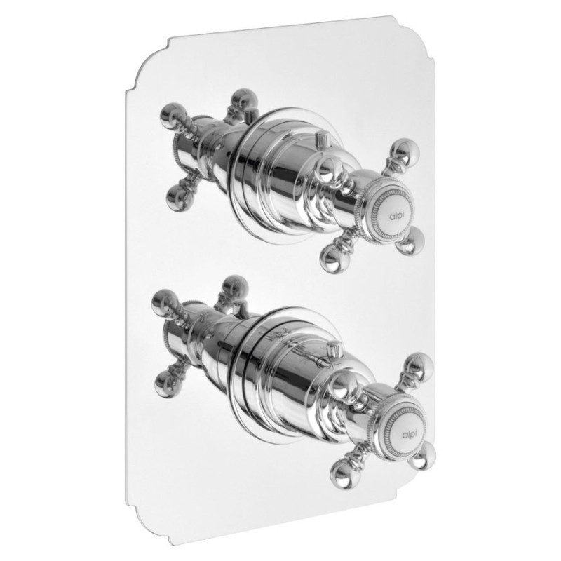 Sapho SASSARI podomietková sprchová termostatická batéria, 2 výstupy, chróm SR392