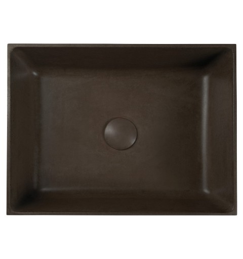 Sapho FORMIGO betónové umývadlo, 47,5x13x36,5 cm, tmavo hnedá FG014