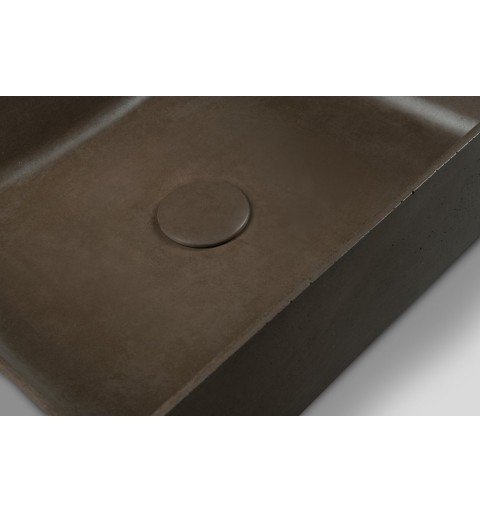 Sapho FORMIGO betónové umývadlo, 47,5x13x36,5 cm, tmavo hnedá FG014