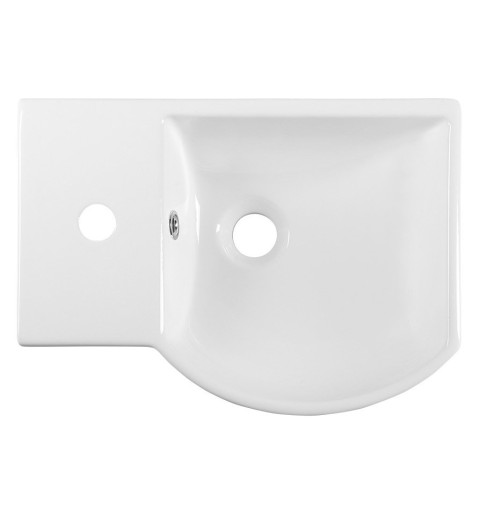Sapho LITOS keramické umývadlo ľavé, 45x32 cm, biela 4779
