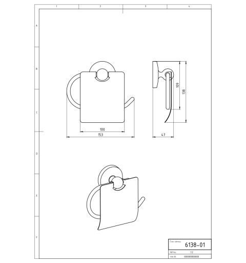 NOVASERVIS Záves toaletného papiera s krytom Metalia 1 chróm 6138,0