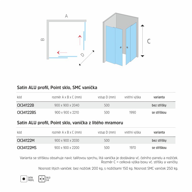 Mereo Sprchový box, štvorcový, 90cm, satin ALU, sklo Point, zadne steny zelené, SMC vanička, bez striešky CK34122B
