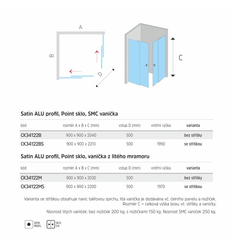 Mereo Sprchový box, štvorcový, 90cm, satin ALU, sklo Point, zadne steny zelené,liatá vanička, bez striešky CK34122M