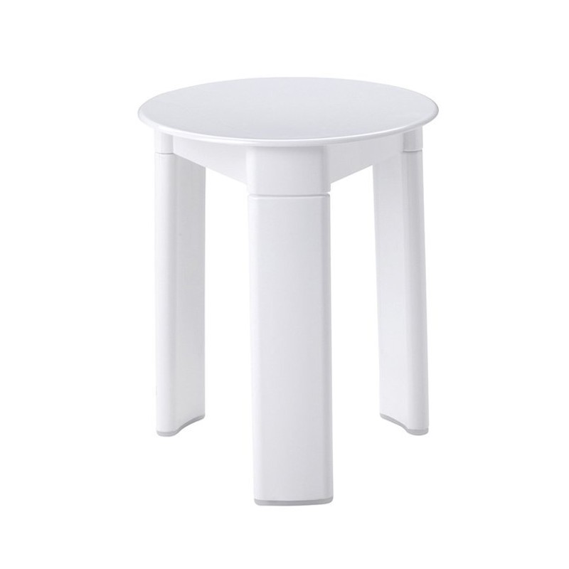 Aqualine TRIO kúpeľňová stolička, priemer 33x40 cm, biely 2072