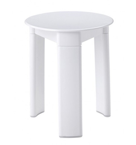 Aqualine TRIO kúpeľňová stolička, priemer 33x40 cm, biely 2072