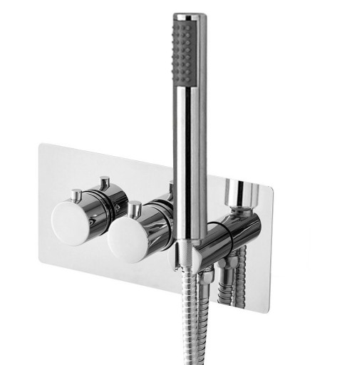 Sapho RHAPSODY podomietková sprchová termostatická batéria vrátane ručnej sprchy, 2 výstupy, chróm 5509