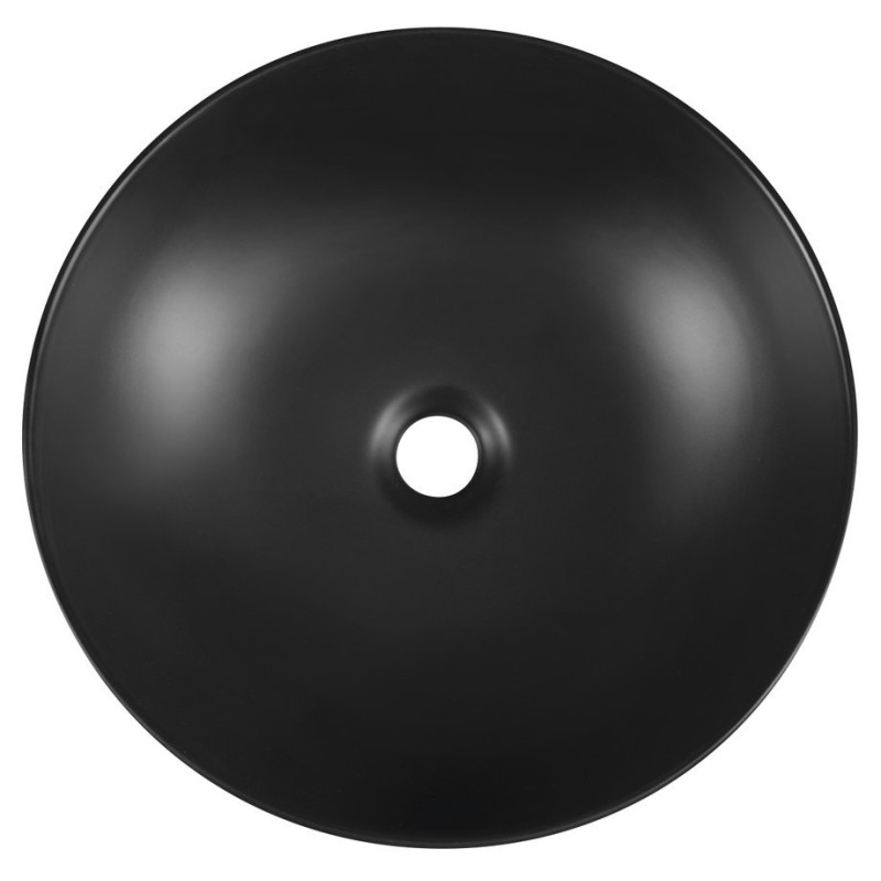 Sapho RONDANE keramické umývadlo, priemer 40x13,5 cm, na dosku, čierna matná AR435B