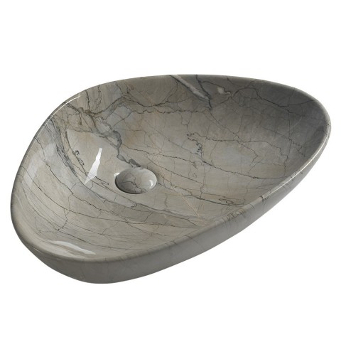 Sapho DALMA keramické umývadlo 58,5x39x14 cm, grigio MM213