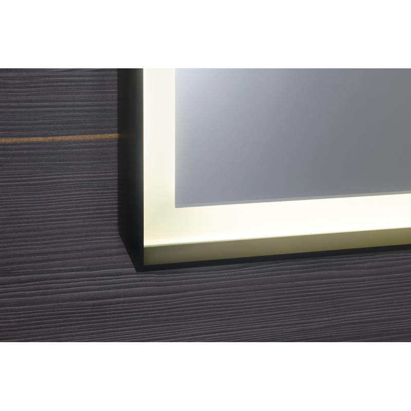 Sapho SORT LED podsvietené zrkadlo 600x800mmm, čierna mat ST080