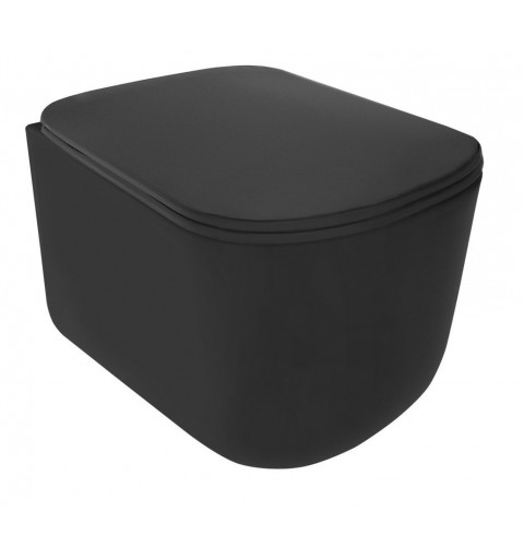 Kerasan TRIBECA WC závesné NORIM 35x54 cm, čierna matná 511431
