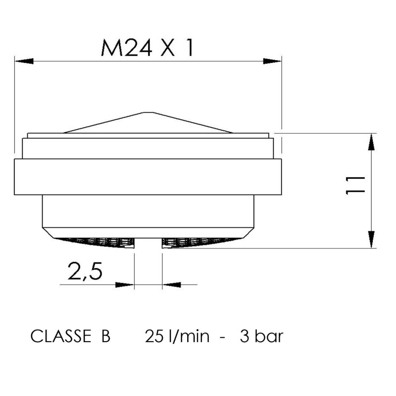 Sapho Vnútorný perlátor M24x1, plast AERPL