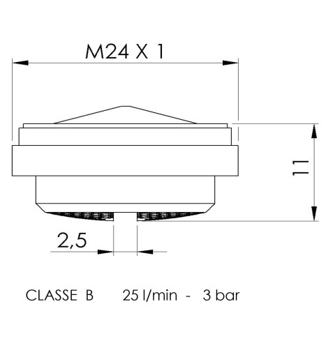 Sapho Vnútorný perlátor M24x1, plast AERPL
