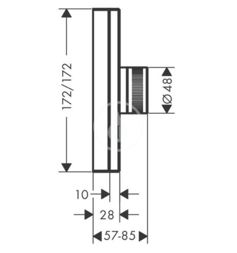 Axor Edge - Highflow termostat pod omietku, chróm (46740000)