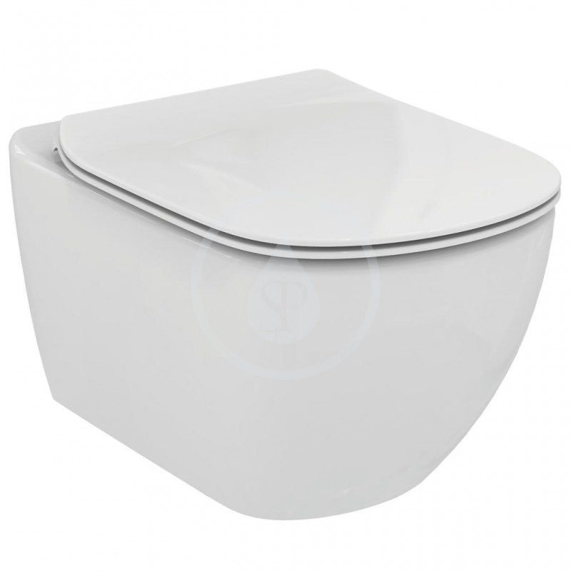 Geberit Duofix - Súprava na závesné WC + klozet a sedadlo Ideal Standard Tesi – súprava s tlačidlom Sigma30, matný/lesklý/matný 
