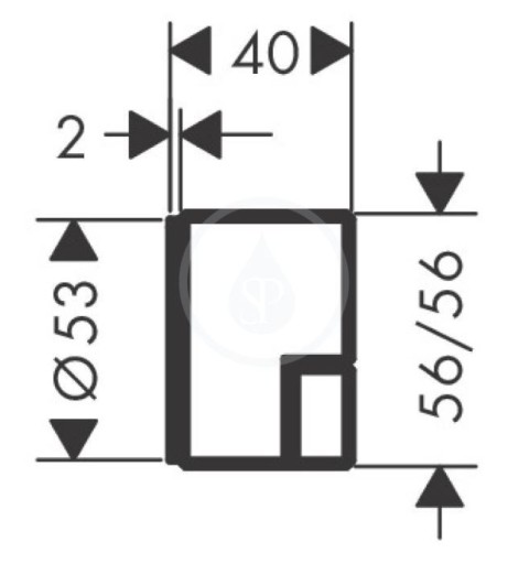 Axor Edge - Uzatvárací ventil pod omietku, chróm (46770000)
