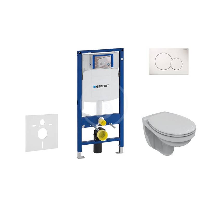 Geberit Duofix - Súprava na závesné WC + klozet a sedadlo softclose Ideal Standard Quarzo – súprava s tlačidlom Sigma01, biele 1