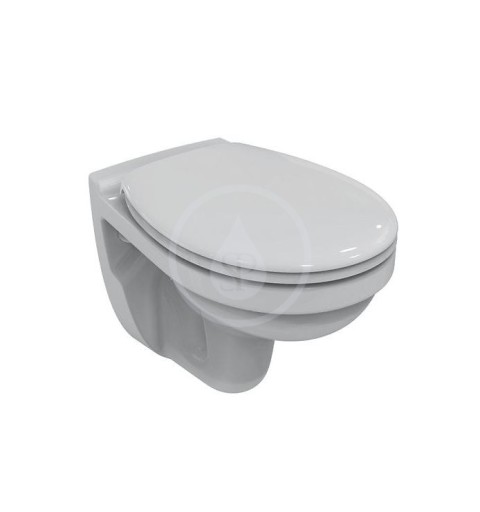 Geberit Duofix - Súprava na závesné WC + klozet a sedadlo softclose Ideal Standard Quarzo – súprava s tlačidlom Sigma30, lesklý/