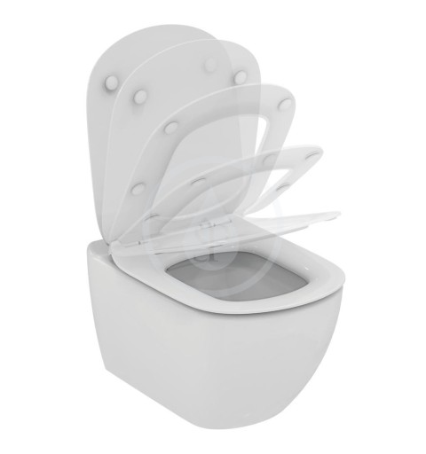 Geberit Duofix - Súprava na závesné WC + klozet a sedadlo softclose Ideal Standard Tesi – súprava s tlačidlom Sigma01, matný chr