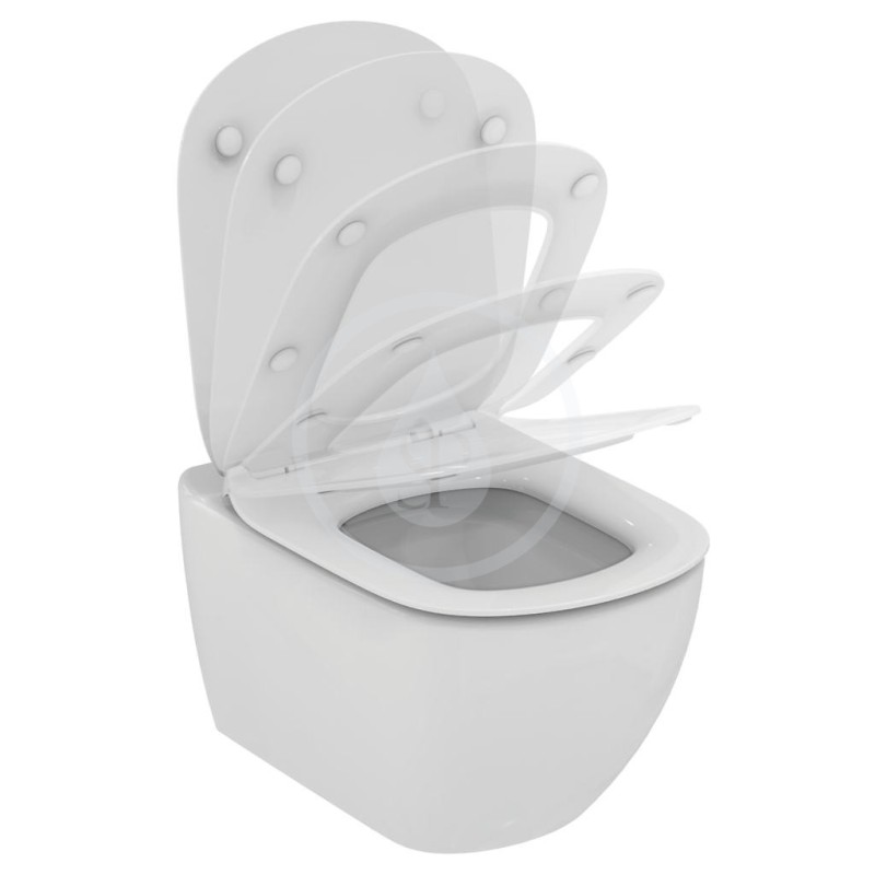 Geberit Duofix - Súprava na závesné WC + klozet a sedadlo softclose Ideal Standard Tesi – súprava s tlačidlom Sigma20, biela/les