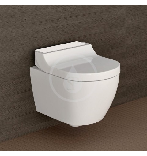Geberit AquaClean - Elektronický bidet Tuma Comfort s keramikou, Rimfree, SoftClosing, biele sklo (146.292.SI.1)