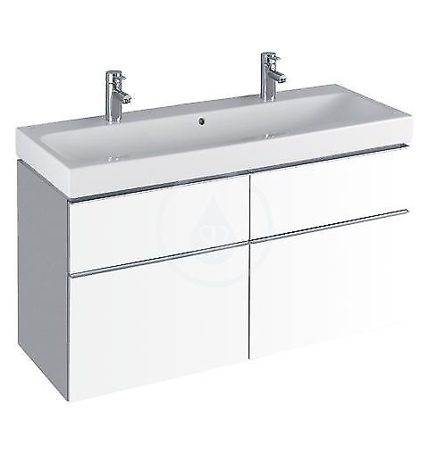 Geberit iCon - Umývadlo, 1200 mm x 485 mm, biele - dvojotvorové umývadlo (124020000)