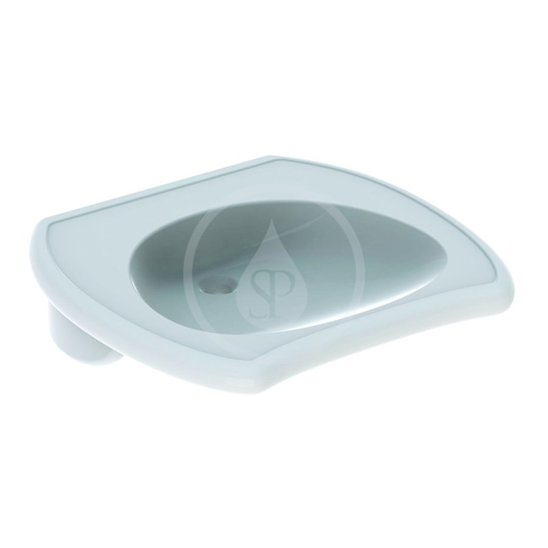 Geberit Vitalis - Zdravotné bezotvorové umývadlo, 550 mm x 550 mm, biele - umývadlo (221555000)