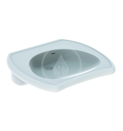 Geberit Vitalis - Zdravotné bezotvorové umývadlo, 650 mm x 550 mm, biele - umývadlo (121565000)