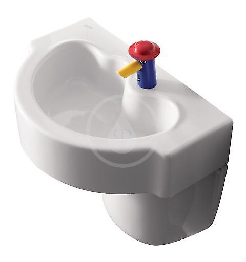 Geberit Kind - Detské umývadlo, 600 mm x 400 mm, biele - umývadlo (326060000)