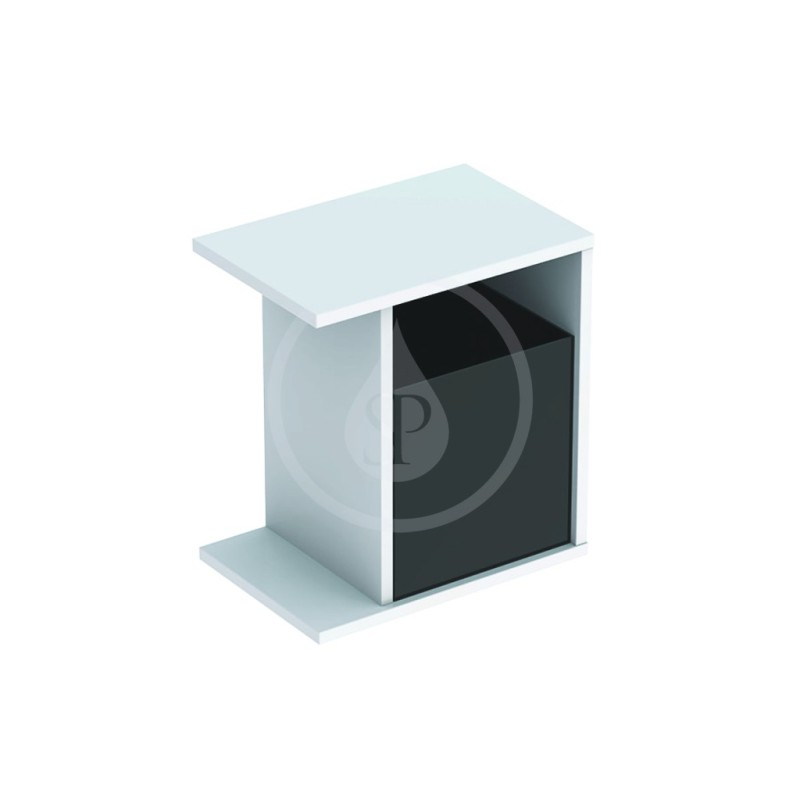 Geberit iCon xs - Postranný prvok, 370 mm x 400 mm x 273 mm - skrinka, biela lesklá (840237000)