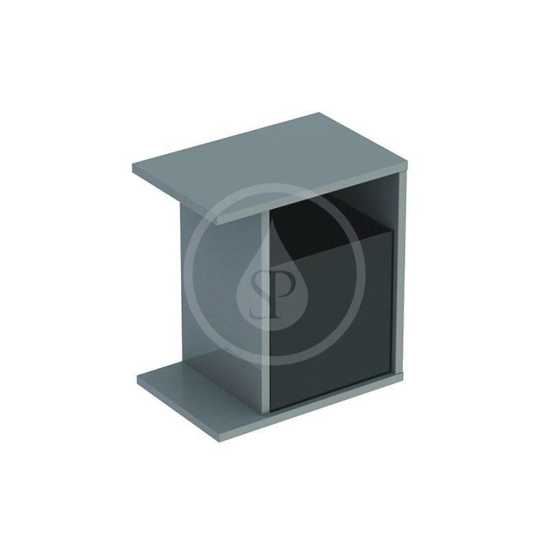 Geberit iCon xs - Postranný prvok, 370 mm x 400 mm x 273 mm - skrinka, platinová lesklá (840239000)