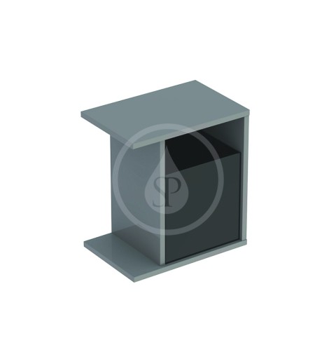 Geberit iCon xs - Postranný prvok, 370 mm x 400 mm x 245 mm - skrinka, platinová lesklá (840139000)