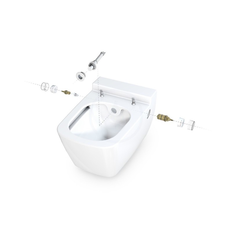 Geberit Duofix - Súprava predstenovej inštalácie, sprchovacej toalety a sedadla Tece, tlačidla Sigma01, Rimless, SoftClose, matn