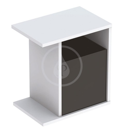 Geberit iCon - Bočný regál 370x400x245 mm s priehradkou, matná biela (841137000)
